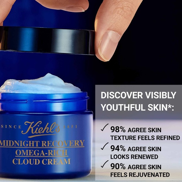 $13❤️‍🔥 Kiehls Midnight Recovery Omega Rich Cloud Cream Moisturizer Mini NEW - Picture 4 of 6